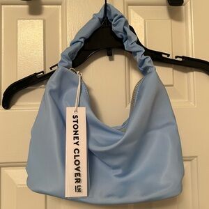 Stoney Clover Lane Nylon Scrunch Handle Bag Periwinkle Blue NWT